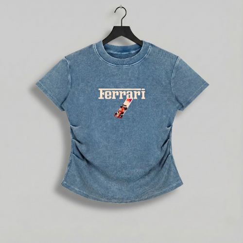 Retro Ferrary Bodycon T-Shirt