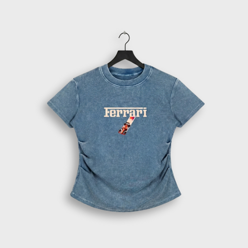 Retro Ferrari Bodycon T-Shirt