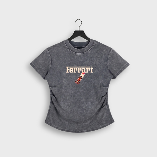 Retro Ferrari Bodycon T-Shirt